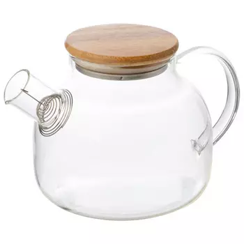 чайник заварочный MALLONY Foresta di bambu 1л стекло, бамбук, нерж.сталь