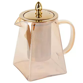 чайник заварочный NOUVELLE HOME Pyramid 0,95л боросиликатное стекло, нерж.сталь