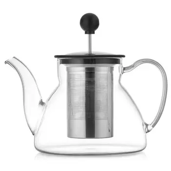 чайник заварочный WALMER Queen 800мл стекло, нерж.сталь, пластик, силикон