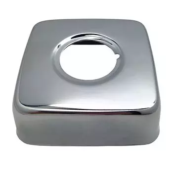 чашка декоративная (отражатель) 3/4" (60х25х20мм) квадрат нерж., хром