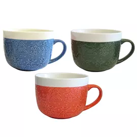 чашка-джамбо Уют 520мл фарфор микс цветов