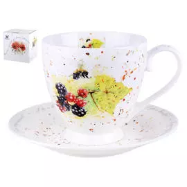 чашка с блюдцем Blackberry 440мл фарфор