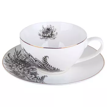 чашка с блюдцем Dahlia 400мл фарфор