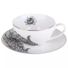 чашка с блюдцем Dahlia 400мл фарфор
