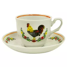 чашка с блюдцем ДОБРУШ Петушок 250мл фарфор