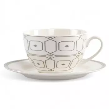 чашка с блюдцем FIORETTA Aleksandria 220мл фарфор
