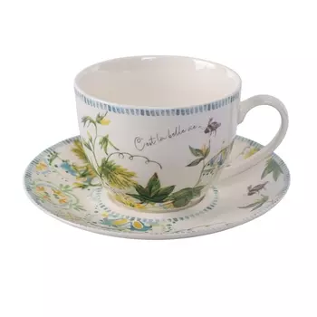 чашка с блюдцем FIORETTA La Belle vie 260мл фарфор