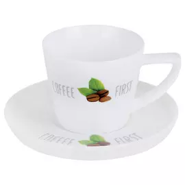 чашка с блюдцем Home made 120мл фарфор