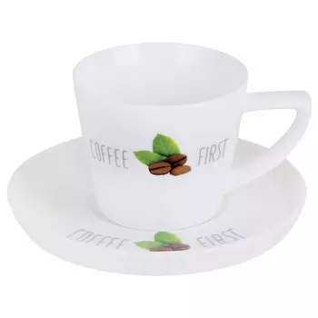 чашка с блюдцем Home made 120мл фарфор