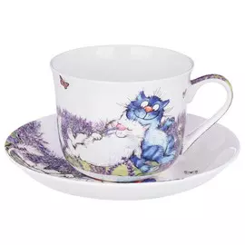чашка с блюдцем LEFARD Лаванда 500мл фарфор