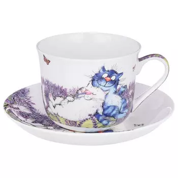 чашка с блюдцем LEFARD Лаванда 500мл фарфор