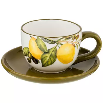 чашка с блюдцем LEFARD Лемон три 220мл керамика