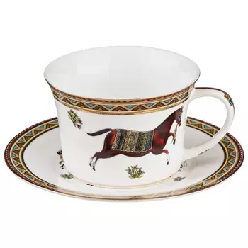 чашка с блюдцем LEFARD Лошадь 250мл фарфор