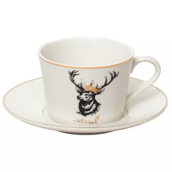 чашка с блюдцем Nature 220мл фарфор