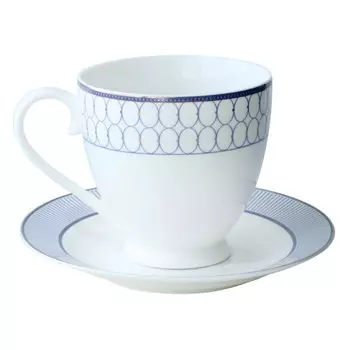 чашка с блюдцем QUINSBERRY Imperial Blue 440мл фарфор