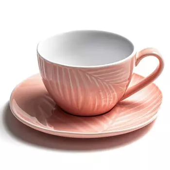 чашка с блюдцем STENOVA HOME Bali 250мл фарфор розовый