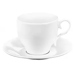 чашка с блюдцем WILMAX 220 мл фарфор белый