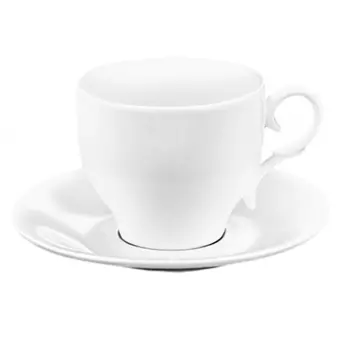 чашка с блюдцем WILMAX 220мл фарфор белый