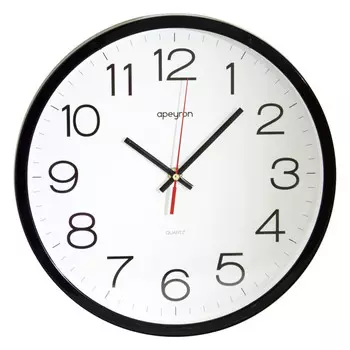часы настенные APEYRON PL1712502 пластик черный/белый