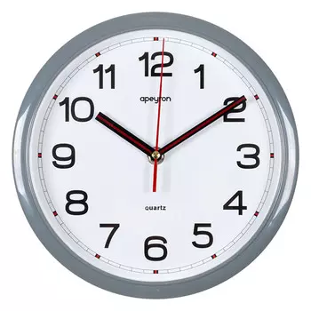 часы настенные APEYRON PL200909 пластик серый/белый
