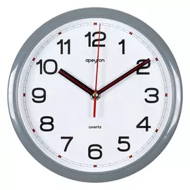 часы настенные APEYRON PL200909 пластик серый/белый