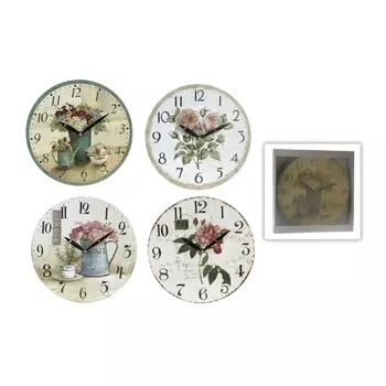 часы настенные ЦВЕТЫ D280 мм, в асс-те