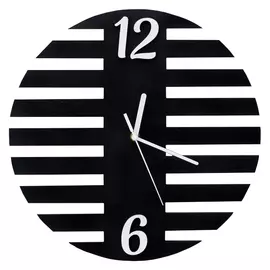 часы настенные МИНИМАЛИЗМ ГРАНИ D350мм черные МДФ