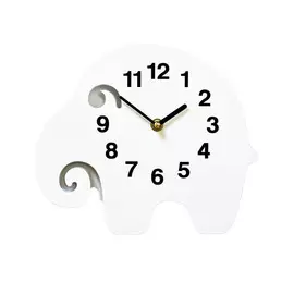 часы настенные СЛОН 1 240x200мм белый МДФ