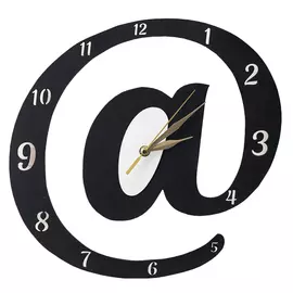 часы настенные СОБАКА 350х320мм черные МДФ