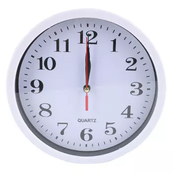 часы настенные Zarys 195х195х40мм пластик белые
