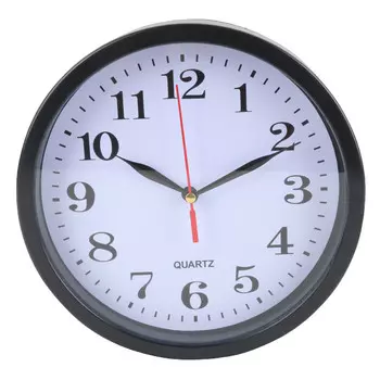 часы настенные Zarys 195х195х40мм пластик черные