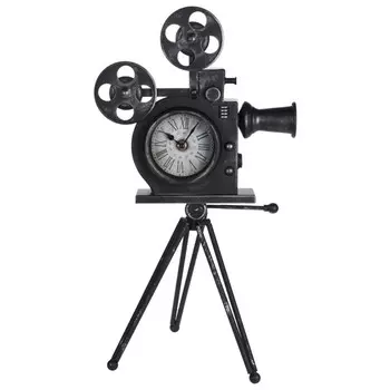 часы настольные KOOPMAN КИНОКАМЕРА 290X300X530мм черный металл