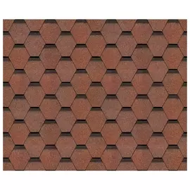 черепица гибкая DOCKE Pie Eurasia Шестигранник красный уп. 3м2