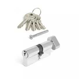 цилиндр ключевой 70мм 35+35 никель вертушка