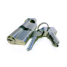 цилиндр ключевой 90мм 45+45 никель вертушка