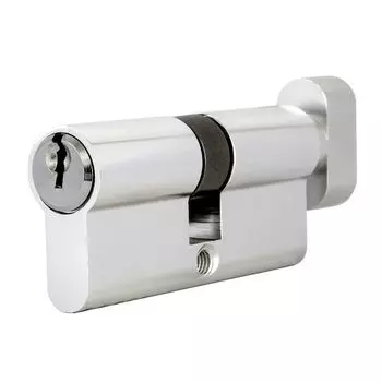 цилиндр ключевой AJAX ax102 70мм 35х35 хром вертушка