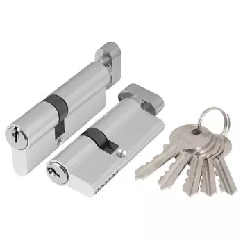 цилиндр ключевой AJAX AX102 CP 4 кл 60 мм 30x30 хром вертушка