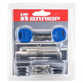 цилиндр ключевой АЛЛЮР 80мм 35х45 хром вертушка перекодируемый