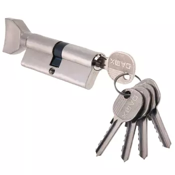 цилиндр ключевой DAMX 80мм 40+40 матовый никель вертушка