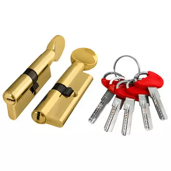 цилиндр ключевой Fuaro Lock d-pro502 70мм 35х35 латунь вертушка