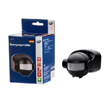 датчик движения 180градусов IP44 наружная проводка черный