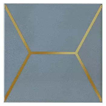 декор настенный 15х15 Витраж голубой