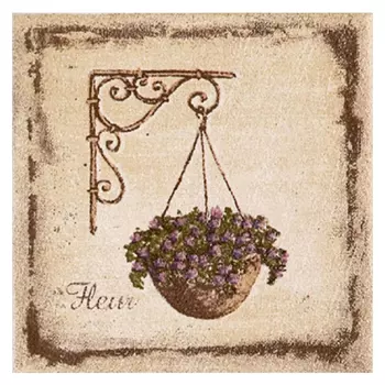 декор настенный 9,8x9,8 КАРАОКЕ Прованс (корзина), бежевый