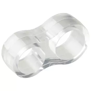 демпфер на круглую ручку РЫЖИЙ КОТ двойной 15/18мм ПВХ прозрачный