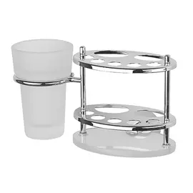 держатель FBS Vizovice зубных щеток и пасты со стаканом стекло