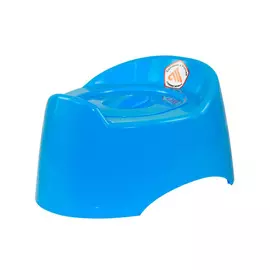 детский горшок Малышок с крышкой голубой