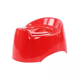 детский горшок Малышок с крышкой красный