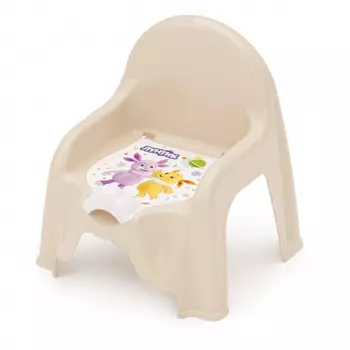 детский горшок-стульчик Лунтик пластик бежевый