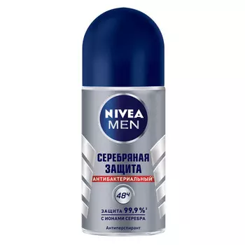 дезодорант NIVEA Men Серебряная защита ролик 50мл мужской