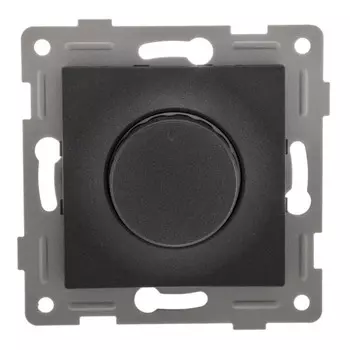 диммер поворотный GUSI Ugra 500Вт с накладкой и воротком графит